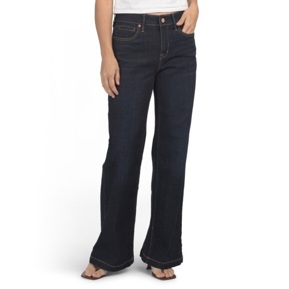 SEVEN7 Black Bella Wide Leg Jeans - Picture 1 of 2